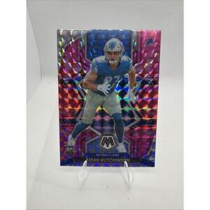 2022 Panini Mosaic - Rookies Aidan Hutchinson #320 Camo Pink Mosaic Prizm (RC)